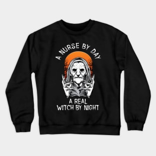 Women's Real Witch Halloween Crewneck Sweatshirt